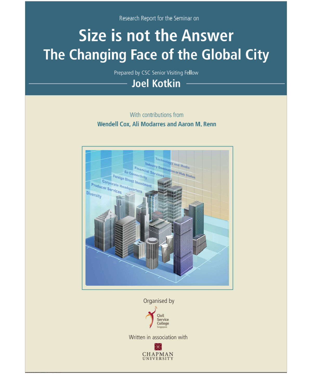 Book cover of Size is not the Answer: The Changing Face of the Global City